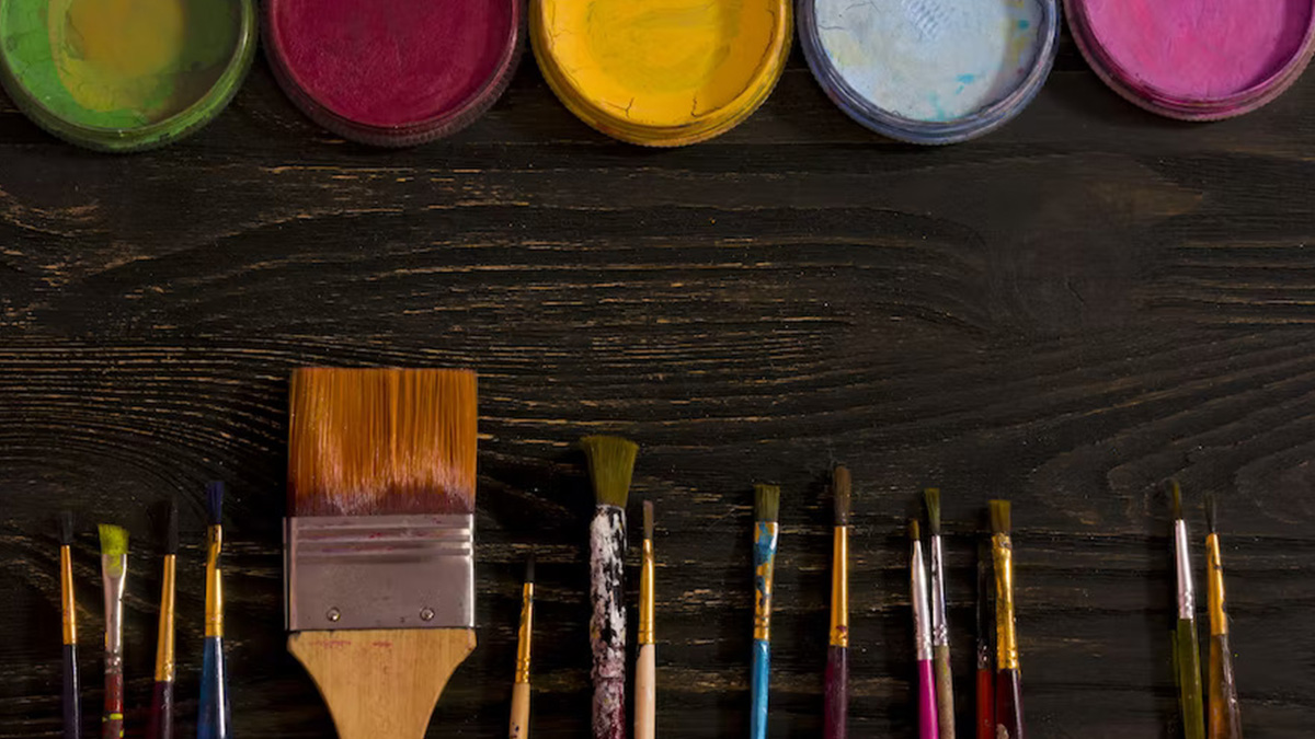 paint brushes and paint