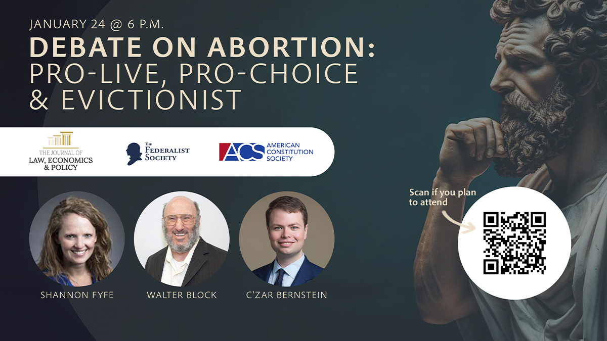 Image for debate on abortion event with logos of three organizations hosting, as as well as pictures of speakers. Form from qr code: https://docs.google.com/forms/d/e/1FAIpQLSf0s5D2nTBV7udwo6N9VIzuD_sp1g5NgBM90AJTMEvlsS-l1A/viewform