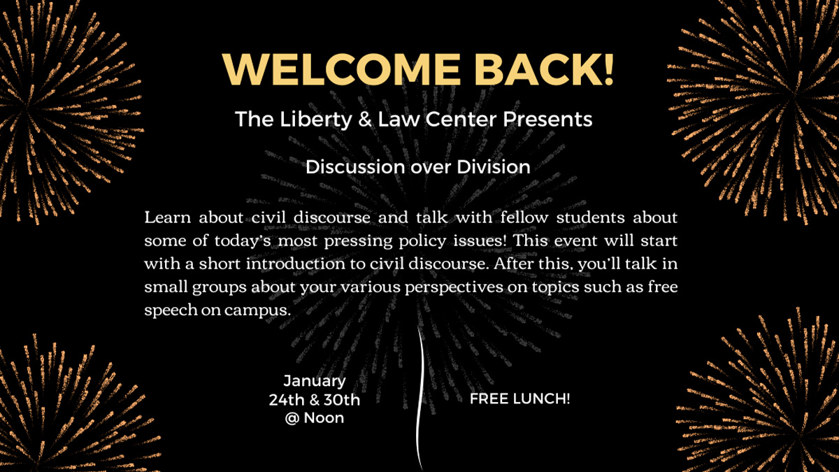 Discussion over division image with January 24 & 30 dates, as well as offer of free lunch.