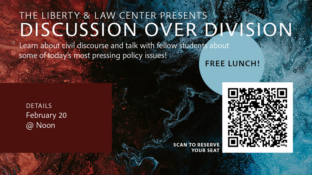 Discussion over Division on February 20 at noon, visit https://www.eventbrite.com/e/discussion-over-division-tickets-814373672577 to register.