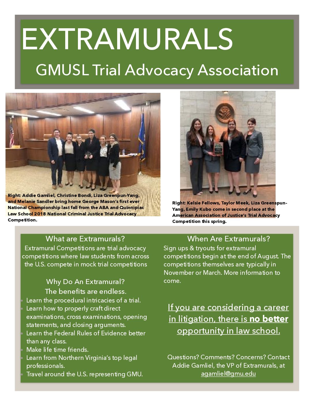 Extramural Competitions Trial Advocacy Association